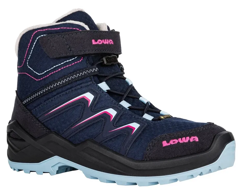 Lowa Winterschuhe Maddox Warm GTX Kid (wasserdicht) navyblau/beere Kinder