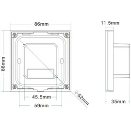 ISOLED Sys-Pro dualweiß CCT Beleuchtung-Fernbedienung