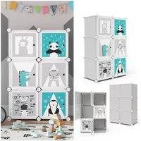 Vicco Kleiderschrank ANDY Kinder Regal DIY modular 6 Fächer