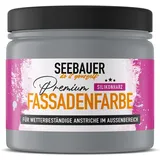 SEEBAUER diy Silikonharz-Fassadenfarbe Grau 300ML für Außen (No. 218 Grey Stone) Selbstreinigende Fassadenfarbe mit Lotuseffekt - Geeignet für Putz, Mauerwerk und Beton