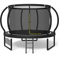 Devoko Trampolin Outdoor Ø 228/305/366/427 cm, GS-Zertifikat, Kindertrampolin Gartentrampolin mit Sicherheitsnetz, Rundes Riesentrampolin mit Leiter und Schuhbeutel