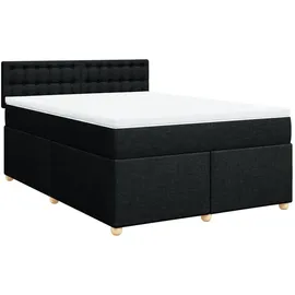 vidaXL Boxspringbett 140 x 200 cm Schwarz