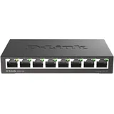 D-Link DGS-108 8-Port Layer2 Gigabit Switch (bis zu 2000 Mbit/s Datenübertragung pro Port, Non-Blocking-Architektur, lüfterlos, Metallgehäuse) schwarz