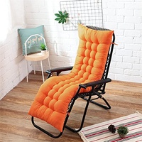 Morbuy Deckchair Auflagen für Gartenliegen, Sonnenliege Kissen Tragbare Garten Innenhof Gepolstertes Bett Relax-Liegestuhl Sitzauflage für Deckchair, Innen, Außen (170x48CM,Orange)