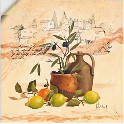 Wandbild ARTLAND "Lavendel Impressionen", orange (farbe bild(er): orange), B:50cm H:50cm T:0,1cm, Dekorfolie, Bilder, als Leinwandbild, Poster, Wandaufkleber in verschied. Größen