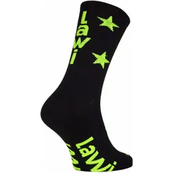 Fahrradsocken Star schwarz/Fluo gelb 39/42