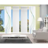 VISION S Schiebegardine VISION S "4ER SET HEIGHTS" Gr. 1, blau (blau, grün), B:60cm H:260cm, Polyester, Gardinen, HxB: 260x60, Schiebevorhang 4er Set Digitaldruck