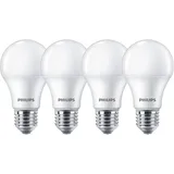 Philips LED-Lampe Standard 10W/827 (75W) Frosted 4-pack E27