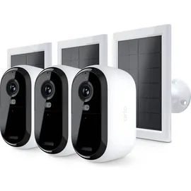 Arlo Essential 2 2K Outdoor Kamera 3er Set + Solarpanel