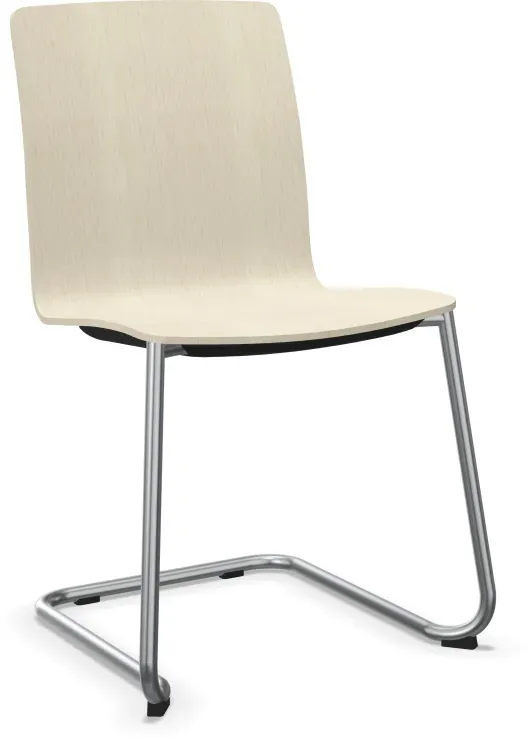 Profim Com K12V1 Besucherstuhl, Freischwinger, stapelbar, Schale aus Schichtholz, ungepolstert frei konfigurierbar