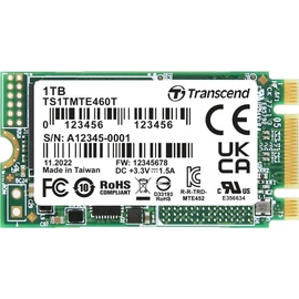 Transcend MTE460T 1TB M.2 PCIe NVMe SSD 2242 PCIe NVMe 3.0 x2 Industrial TS1TMTE460T