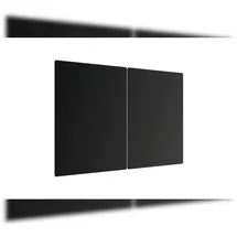 ALLboards Herdabdeckplatte Schneidebrett Glas 2-tlg. 52 x 30 cm Schwarz/Mehrfarbig