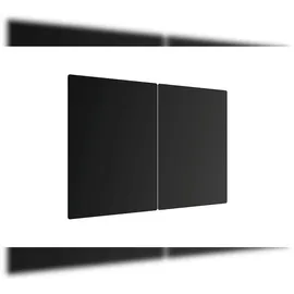 ALLboards Herdabdeckplatte Schneidebrett Glas 2-tlg. 52 x 30 cm Schwarz/Mehrfarbig