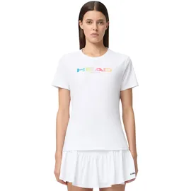 Head Racket Head Rainbow T-Shirt Women, White