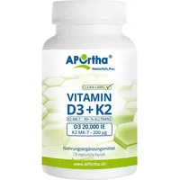APOrtha Vitamin D3 20.000 I.e.+k2 200 ug mit Quinoapulv.Kaps.