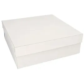 Papstar Tortenkartons mit Deckel eckig 30 cm x 30 cm x 13 cm 50 St. Weiß