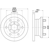 HELLA PAGID Bremsscheibe 8DD 355 106-361