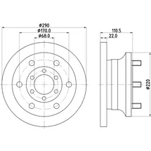 HELLA PAGID Bremsscheibe 8DD 355 106-361