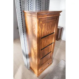 Massivmoebel24 Schrank Akazie 80x40x193 honig lackiert Oxford 0900