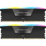 Corsair Vengeance RGB schwarz DIMM Kit 32GB, DDR5-6000, CL40-40-40-77, on-die ECC CMH32GX5M2B6000C40