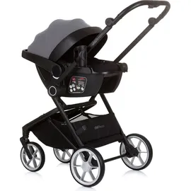 Chipolino 3 in 1 Kombikinderwagen Linea, Sportsitz, i-Size Babyschale, Babywanne grau