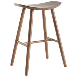 miliboo Barhocker H65 cm 2er Set Walnuss