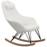 GMD Living Sessel KOPENHAGEN (1-St), Schaukelstuhl mit Teddyfell weiß