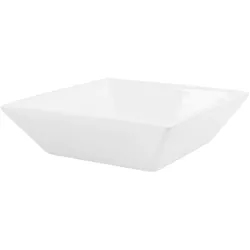 LuxeBath Keramik Waschbecken Waschtisch Aufsatzwaschbecken Waschschale Weiß 410x410x120mm