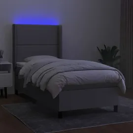 vidaXL Boxspringbett 100 x 200 cm Hellgrau