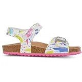 GEOX J Adriel Girl C Sandal, White/Fuchsia, 31 EU
