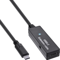 InLine USB 3.2 Gen.1 Aktiv-Verlängerung, USB-C Stecker an USB-C Buchse, 5m