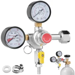 VEVOR CO2-Reglermessgerät Rückschlagventil Fassbier Homebrew CGA320 Regler