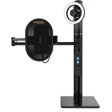 Marantz Professional Turret - Komplettes Podcast System mit Full HD Webcam, USB-Kondensatormikrofon mit Pop-Filter, dimmbarem LED-Lichtring und internem USB-Hub