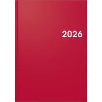 Brunnen 1079561016 Buchkalender Mod. 795 2026 A5, Kunststoff, rot