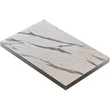 GGM Möbel 2er-Set Bistro Tischplatte | B:T 130 x 80 cm | Weiß Marmor | Gastro Tischplatte