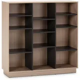 VS Venta-stock Bücherregal 110 x 33 x 110 cm Eiche/Grau