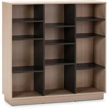 VS Venta-stock Bücherregal 110 x 33 x 110 cm Eiche/Grau