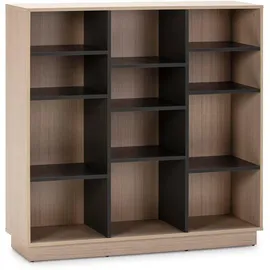 VS Venta-stock Bücherregal 110 x 33 x 110 cm Eiche/Grau