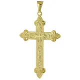 trendor Kreuzanhänger Kreuz- Gold 333 (8 Karat) 50 x 33 mm goldfarben