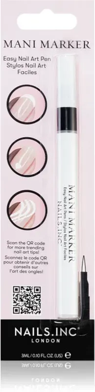 Nails Inc. Mani Marker dekorativer Nagellack Im Applikator-Stift Farbton White 3 ml