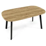 Feldmann-Wohnen Esstisch, Eiche Bianco, Holz, Oval,Oval, 140x76x80 cm, Esszimmer, Tische, Esstische