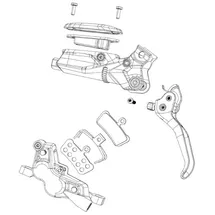 Sram Scheibenbrems Caliper Assembly schwarz ano, Code Silver Stealth C1