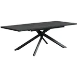 Dubi Möbel Ausziehtisch, Anthrazit, Metall, Marmor Optik, Rechteckig, 140x76x90 cm, Esszimmer, Tische, Esstische