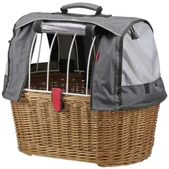 KLICKfix Doggy Basket Plus Hundekorb  36x52x46 cm, KorbKlip, stabiler Fahrradkorb für Hunde