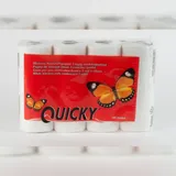 Quicky Küchenrolle, 3-lagig, Zellstoff, hochweiss, saugstark & weich, 48 Rollen (12x4 Rollen)