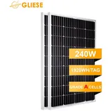 GLIESE Solarmodul 240W 480W 600W Soalrpanel 12 V für Balkonkraftwerke Wohnmobile Dach, Monokristallines