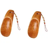 COLLBATH 2stücke Naturholz Schuhlöffel Mit Aufhängeschnur Praktischer Schuhlöffel Für Herren Damen Und Junge Mädchen Leicht Und Kompakt Für Reisen - M