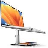 Twelve South HiRise Pro für Laptops und MacBooks | Ergonomischer, höhenverstellbarer Ständer mit kabelloser MagSafe Ladestation (Silber)