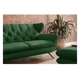 KAWOLA 2,5-Sitzer Charme Cord smaragd
