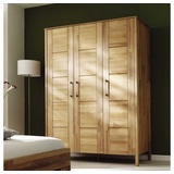 Pharao24 Kleiderschrank Sienna aus Massivholz braun